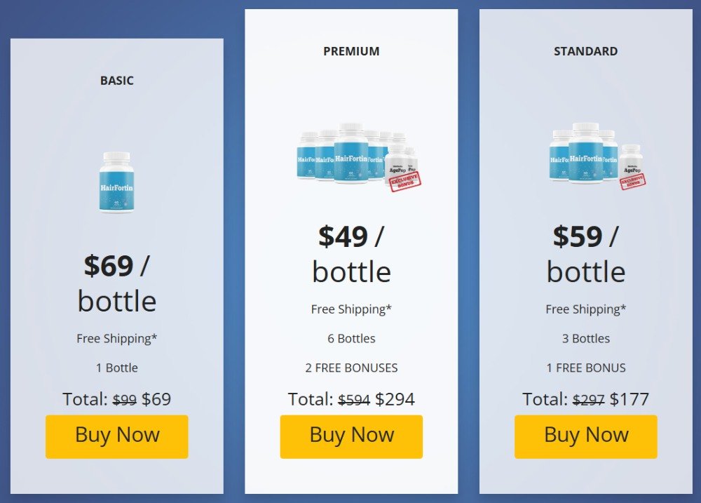 HairFortin pricing packages